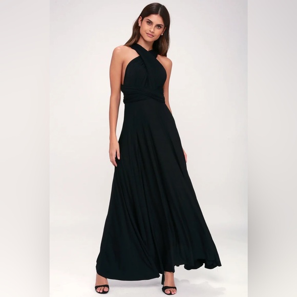 Lulus Dresses & Skirts - Lulus Tricks of the Trade Convertible black Maxi Dress Sz Small NEW
